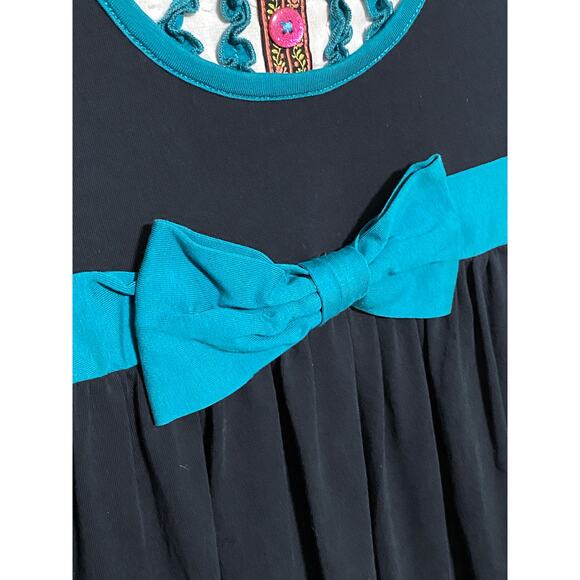 Matilda Jane Once Upon A Time Sense Of Wonder Dress Black Blue Bow Girls 8 - Picture 4 of 8